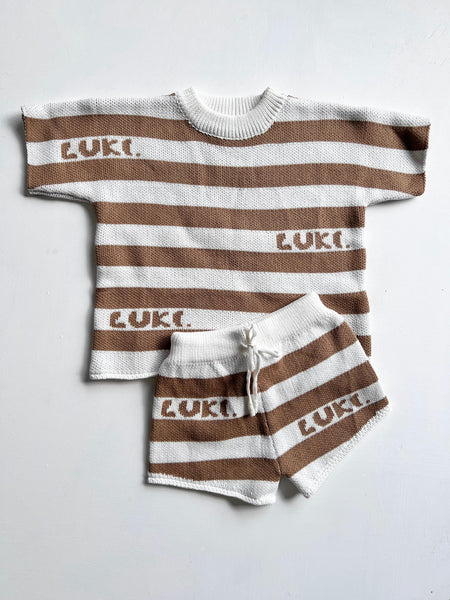 STRIPED SET | CHOCOLATE