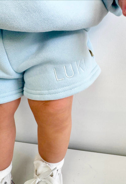 TRACKSUIT SHORTS SET | BABY BLUE