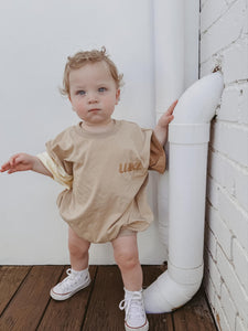 SS TEE ROMPER | CHOCOLATE