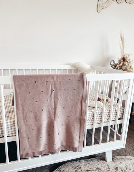 KNITTED BLANKET |  DUSTY ROSE